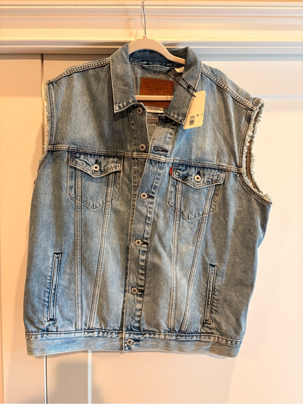 Levi's Light Blue Denim Sleeveless Jacket Vest